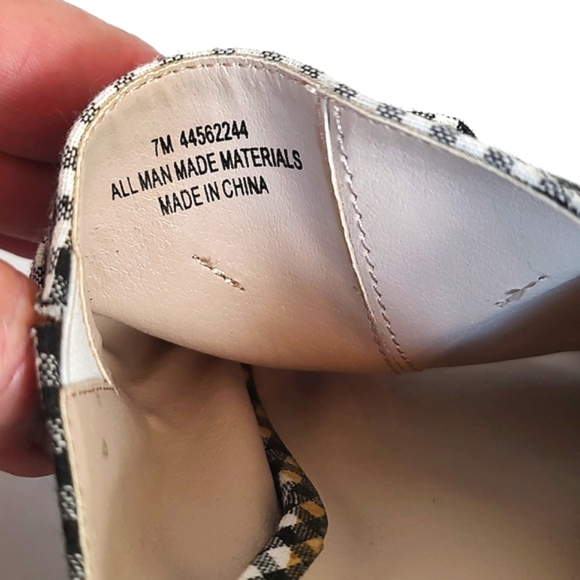 Comfort Est.1946 Gingham Twist Knot Peep-Toe Cork Heel Slide Sandals/Size 7 - Picture 8 of 10